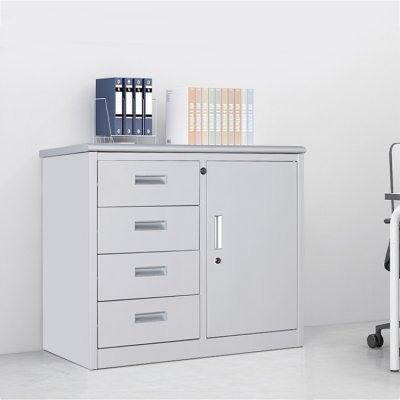 Four-sided drawer half-height cabinet